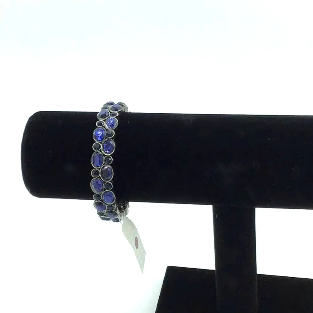 Silver With Blue Sapphire‎ Jewels Bangle